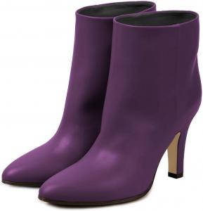 Женские ботильоны Tang'scuisins с закрытым носком из миндаля, на толстом каблуке, зимние, без застежки, короткие, для платья, формальные, рабочие, однотонные, размеры US 4-16, Purple