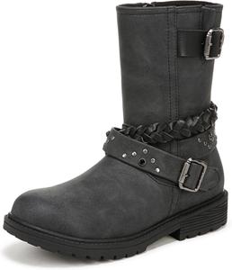 Детские ботинки Blowfish Malibu для девочек Riverside с боковой молнией и боевым стилем, Black