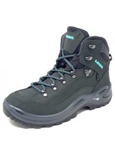 Ботинки женские LOWA Wanderstiefel Renegade GTX MId трекинговые на шнуровке, серый/голубой