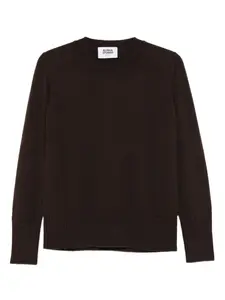 Круглый вязаный свитер в рубчик ALPHA STUDIO, коричневый