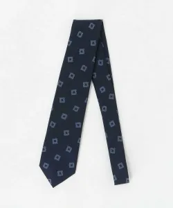Квадратный жаккардовый галстук United Arrows, цвет Navy