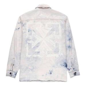 Куртка colour colour rendering ink lapel loose denim jacket men white Off-White, белый