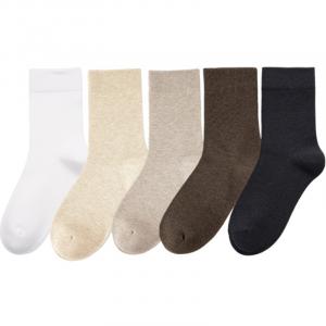 Унисекс носки Mid Calf WARRIOR, белый+бежевый+хаки+coffee+черный[fall winter maillard style]5 pack