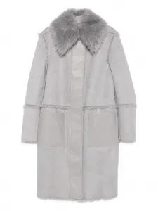 Двустороннее пальто из искусственного меха Patrizia Pepe, серый