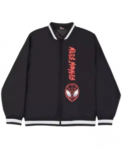 Куртка-бомбер Big Boys Spider-Man с застежкой-молнией легкая с графическим принтом супергероев Miles Morales, белый