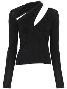 Ioana Ciolacu топ асимметричного кроя, черный