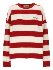 Полосатый свитер с круглым вырезом Fiorucci, белый