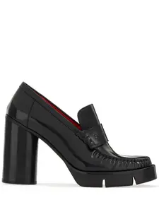 Мокасины с тисненым логотипом Ferragamo, черный