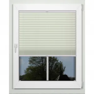 Жалюзи-плиссе Indeko «простые», светозащитные, с отверстием, натяжные, на заказ, цвет grau + weiß