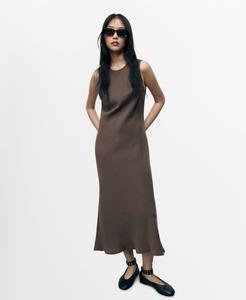 Женское миди-платье из модала MANGO, Brown