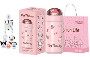 Термостаканы 316 нержавеющая сталь 350 мл Sanrio, My Melody+1 Charm+1 Sticker+Shopping Bag