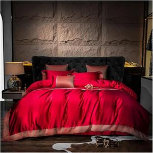 Generic Комплект постельного белья из парчи и хлопка с вышивкой