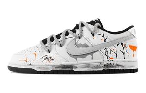 Nike Данк Асфальт Грей Шэдоу нескользящие износостойкие низкие скейтборд кроссовки унисекс серые белые, цвет Gray White