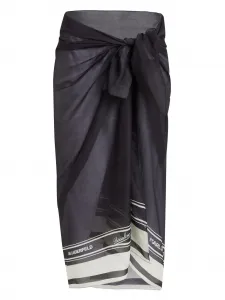 Парео с логотипом из коллаборации с Borsalino KARL LAGERFELD, черный