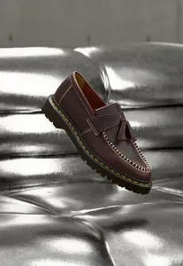 Лоферы adrian ben с кисточками, унисекс, без шнурков Dr. Martens, Cherry Red Orleans