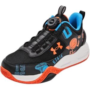 Under Armour Антискользящие износостойкие низкие детские баскетбольные кроссовки black kids'