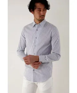 Рубашка ZERO от TORNADO MART в широкую полоску, цвет Navy