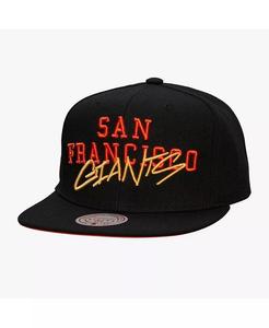 Мужская черная бейсболка с тегом San Francisco Giants Team Snapback Mitchell & Ness