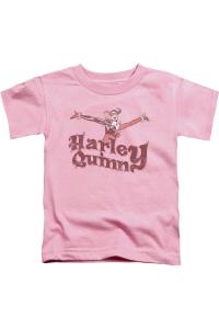 DC Comics футболка с Харли Квин для малышей "Harley Hop" винтажная с коротким рукавом Gildan, розовый