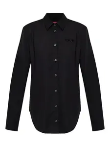 Рубашка C-Ronor с вышитым логотипом Diesel, черный