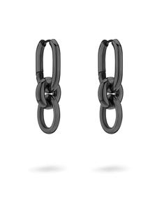 LIEBESKIND BERLIN Серьги «Современный узел» черного цвета