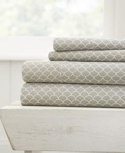 Комплект постельного белья Farmhouse Chic Premium Ultra Soft Pattern из 3 предметов, размер Twin Ienjoy Home, цвет grey scallops
