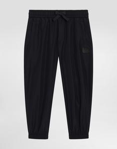 Нейлоновые спортивные штаны с фирменной биркой Dolce&Gabbana, синий