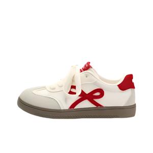 BINGO DUCK Женские противоскользящие скейтерские кеды Beige Red, цвет Beige Red