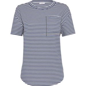 Полосатая футболка с круглым вырезом Brunello Cucinelli, синий