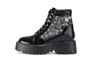 Iijin Женские черные ботинки Crew Martin