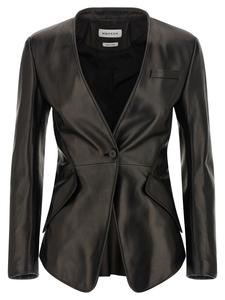 Пиджак из наппы MCQUEEN, черный