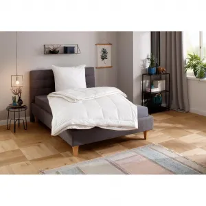 Микрофибровое одеяло Люкс 4 сезона, 1 шт., размеры 135x200 см и другие размеры, для 4 сезонов или зимы Queens Textiles, белый