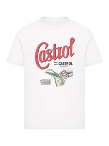Футболка Castrol By Name белого цвета F4NT4STIC