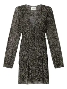 Платье мини Loriena с цветочным принтом Marant Étoile, черный