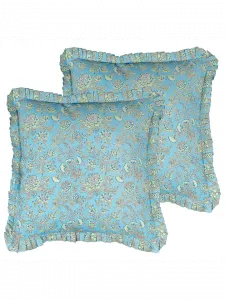 Декоративная подушка Beliani 2er Set Deko AMOENA, цвет blau/braun/weiß