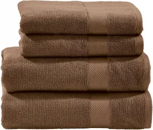 Done. набор полотенец "Делюкс", (комплект, 4 шт., 2 полотенца для рук (50х100 см) - 2 полотенца для душа (70х140 см), гостиничного качества из высококачественной крученой махры (4 шт.), цвет Cognac