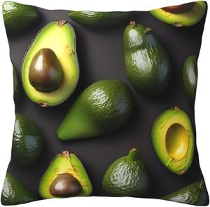 CarXs Подушка с двусторонним принтом авокадо Avocado Fruit Pattern