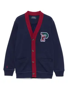 Кардиган с нашивкой-логотипом POLO RALPH LAUREN KIDS, синий