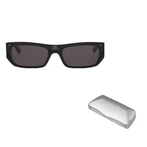 Balenciaga Прямоугольные солнцезащитные очки с защитной оправой, Black