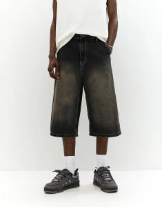 Супер мешковатые штаны Pull&Bear в выцветшем черном цвете