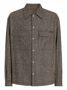 Клетчатая рубашка с карманами DOLCE & GABBANA, коричневый