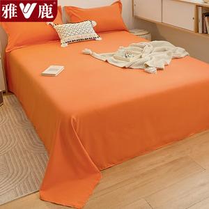 Yalu Простыня на резинке 245х250 см, флисовая, антибактериальная, цвет Orange