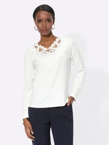 Рубашка с длинными рукавами цвета экрю creation L