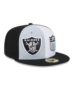 Мужская серо-черная бейсболка Las Vegas Raiders 2023 Sideline 59FIFTY Fitted New Era