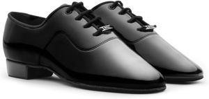 Детские туфли для латиноамериканских танцев, профессиональные туфли для бальных танцев, джаза, танго, оксфордские туфли, кожаные, черные, 702, C10-4.5 Bd Dance