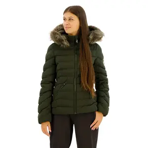 Куртка Superdry Fuji Faux Fur Padded, зеленый