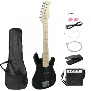 Unbranded Электрогитара для детей 30 дюймов, комплект для начинающих с усилителем и сумкой