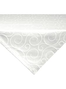 Erwin Müller Жаккардовая скатерть из смесовой хлопчатобумажной ткани Oberhausen белого цвета