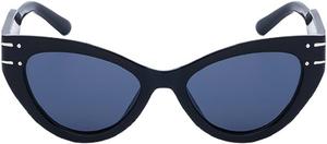 Солнцезащитные очки Melrose Sexy Cat Eye Punk для женщин, винтажные солнцезащитные очки с леопардовым принтом, защита от ультрафиолета UV400, артикул 98166, Black Silver