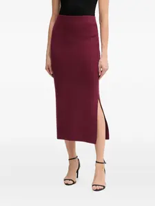 Миди-юбка с разрезом Joseph Ribkoff, красный